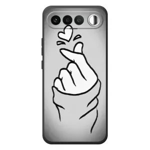 Чехол с принтом для RealMe 16 5G (AlphaPrint - Знак сердечка) (Значок Love)