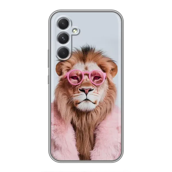 Чохол з принтом «Лев в окулярах» для RealMe 16x