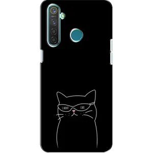 Чохол з принтом «Байдужий кіт» для Realme 5 Pro