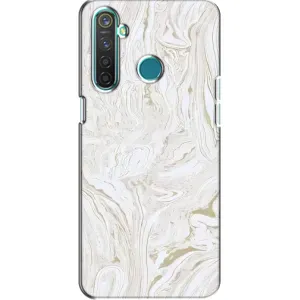 Мраморний чехол на Realme 5 Pro (VPrint) (Білий мрамор)