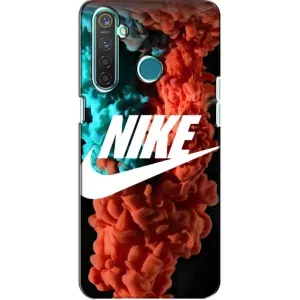 Чехол для Realme 5 Pro - с принтом Найк (AlphaPrint) (Дымчатый найк)
