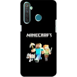Чехол Майнкрафт на Realme 5 Pro (AlphaPrint) Minecraft (герои Minecraft)
