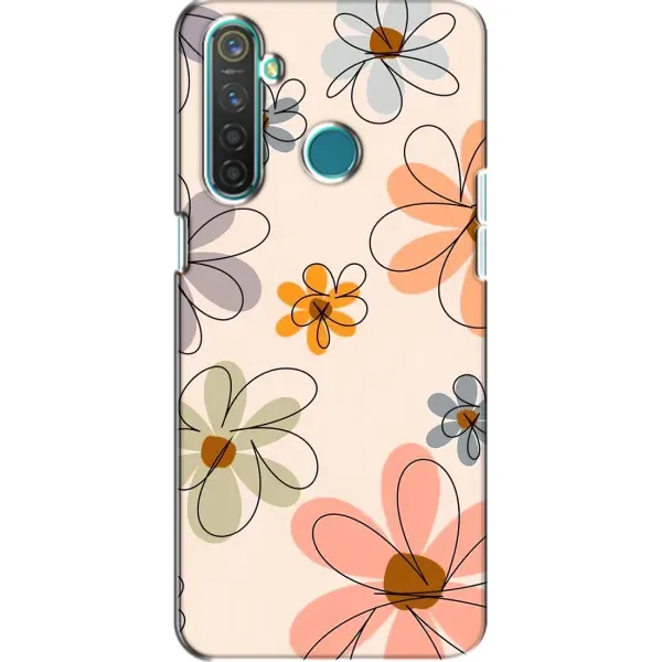 Чохол з принтом «Кольорові квіти» для Realme 5 Pro