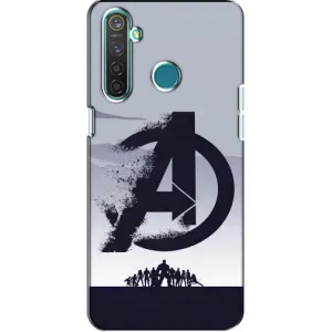 Чехлы с героями Марвел Realme 5 Pro (VPrint) (Команда А)