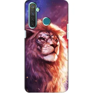 Чохол з картинкою ЛЕВ для Realme 5 Pro (VPrint) (Красочний Лев)