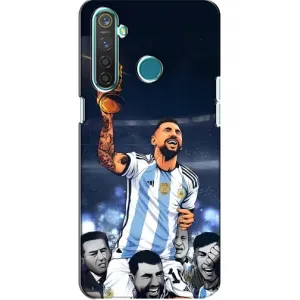 Чохли для Realme 5 Pro (Leo чемпіон) (AlphaPrint) (Мессі з кубком)