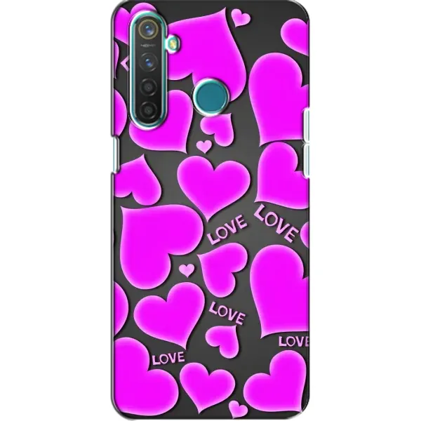 Чехол с принтом «Pink hearts» для Realme 5 Pro