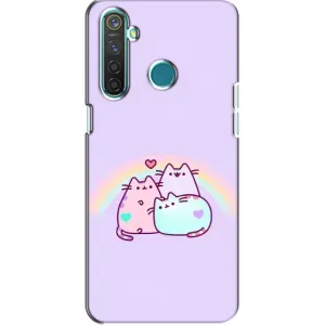 Чохол на RealMe 5 Pro з Котиками (VPrint) (Радужний котик)