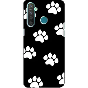 Чехлы с собаками для Realme 5 Pro (VPrint) (Следы собаки)
