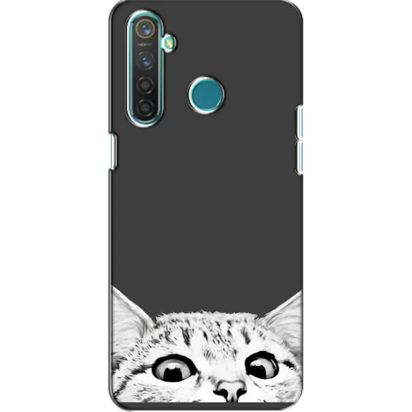 Чохол з принтом «Виглядає котик» для Realme 5 Pro