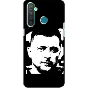 Чехол для Realme 5 Pro (AlphaPrint - с принтом Зеленского) (Зеленский АРТ)