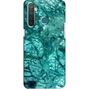 Мраморний чехол на Realme 5 Pro (VPrint) (Зелений мрамор)