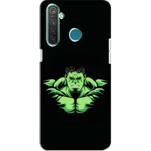 Чехлы с героями Марвел Realme 5 Pro (VPrint) (Зелёный Халк)