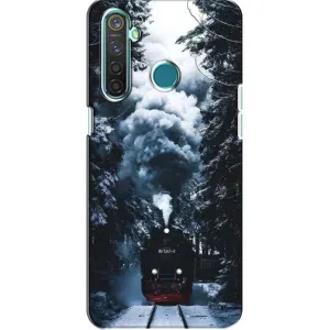 Новорічні, Святкові Чохли для Realme 5 Pro - 2024 год (Зимовий потяг)