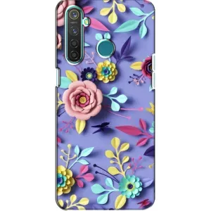 Чехлы с Цветами для Realme 5 (VPrint) (Цветочный дизайн)
