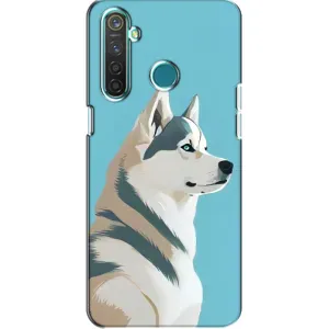 Чехол с Хаски для Realme 5 - (AlphaPrint) (Хаски арт)