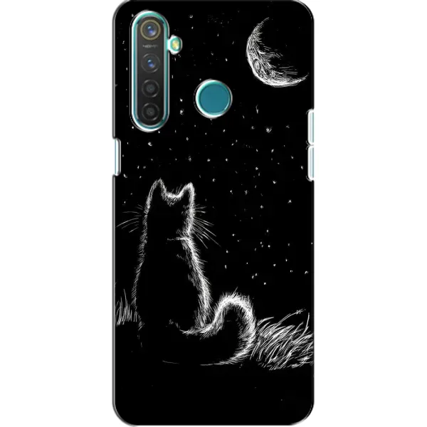 Чохол з принтом «Котик і місяць» для Realme 5