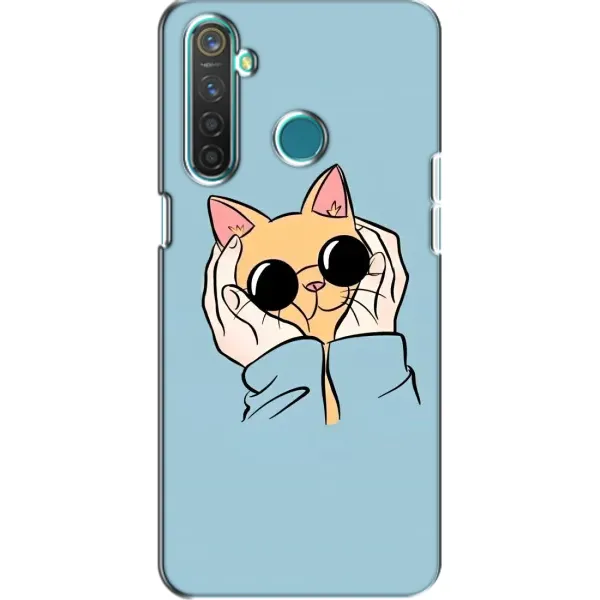 Чехол с принтом «Котик в очках» для Realme 5