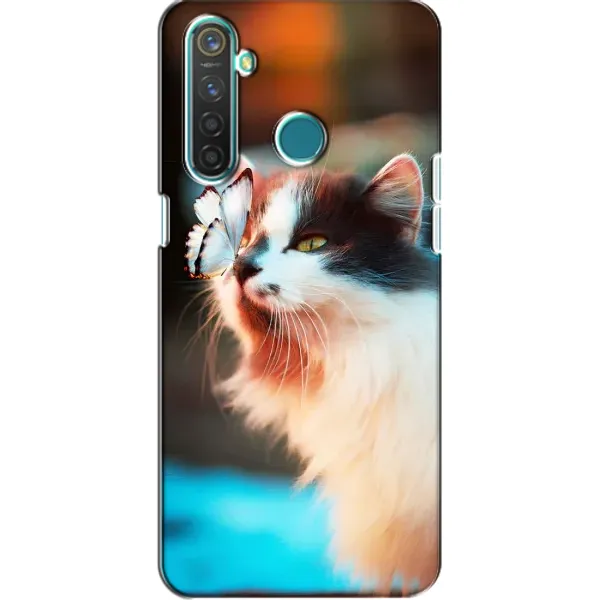 Чехол с принтом «Котик с бабочкой» для Realme 5