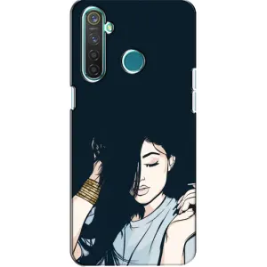 Чехол с печатью для Realme 5 - (Мода) (AlphaPrint) (Красивая девочка)