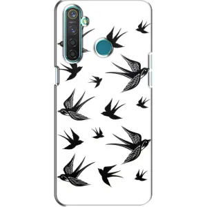 Чехол с птицами на Realme 5 (VPrint) (Ласточки)