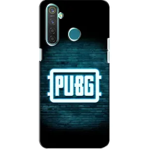 Чехол PUBG для Реалми 5 (AlphaPrint) (Лого PUBG)