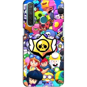 Чехол для Realme 5 Бравл Старс (VPrint) (Лого Brawl Stars)