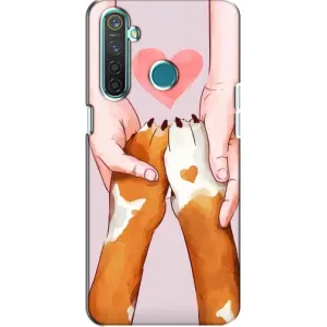 Чехлы с собаками для Realme 5 (VPrint) (Любовь к собакам)