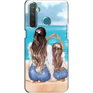 Чехол с печатью для Realme 5 - (Мама с ребенком) (AlphaPrint) (Мама с доченькой)