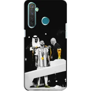 Чехлы для Realme 5 (Leo чемпион) (AlphaPrint) (Месси в накидке)