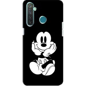 Эксклюзивный чехол для Realme 5 (AlphaPrint - Мультяшные) (Микки на черном)