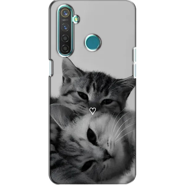 Чохол з принтом «Пара котів» для Realme 5