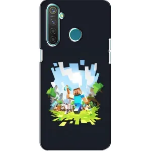 Чехол Майнкрафт на Realme 5 (AlphaPrint) Minecraft (персонажи Minecraft)
