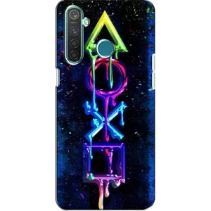 Чехлы с тематикой Киберспорт для Realme 5 (VPrint) (Pleystation лого)