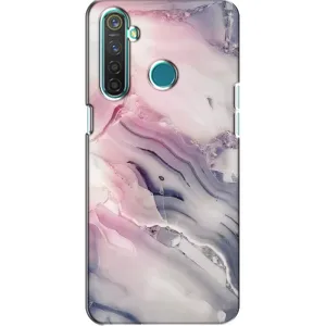 Мраморный чехол на Realme 5 (VPrint) (Пурпурный Мрамор)