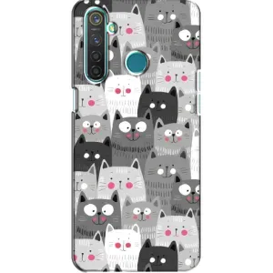 Чехлы с Котиками для Realme 5 (VPrint) (Рисованные котики)