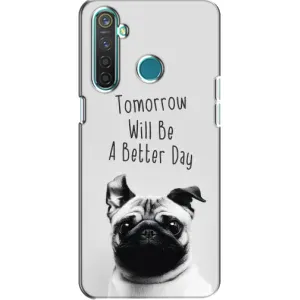 Чехлы с собаками для Realme 5 (VPrint) (Смешной Мопс)