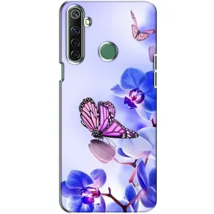 Чехлы с Цветами для Realme 6i (VPrint) (Бабочка на цветочке)