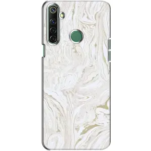 Мраморный чехол на Realme 6i (VPrint) (Белый мрамор)