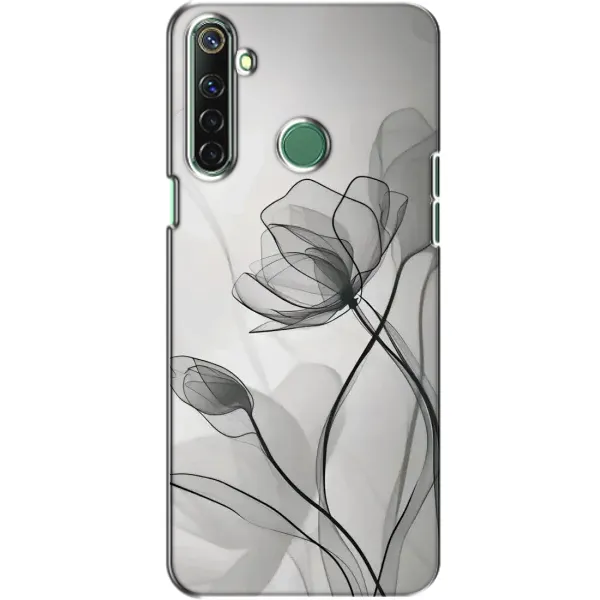 Чохол з принтом «Чорні квіти» для Realme 6i