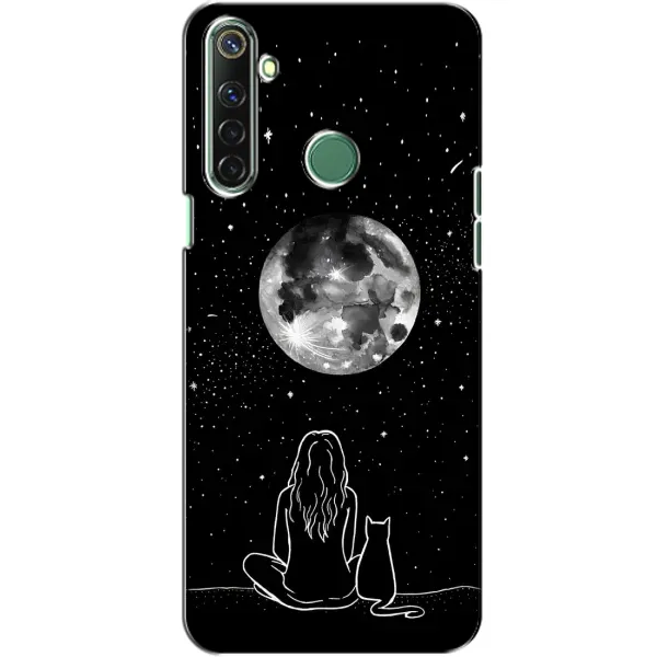 Чехол с принтом «Девушка с котом» для Realme 6i