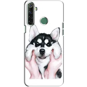Чехлы с собаками для Realme 6i (VPrint) (Довольный Хаски)
