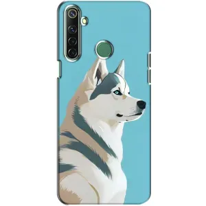 Чехол с Хаски для Realme 6i - (AlphaPrint) (Хаски арт)
