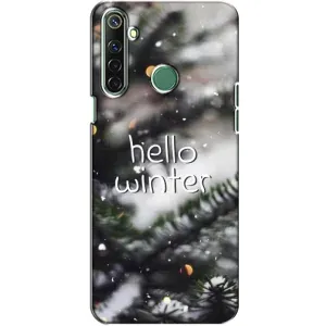 Новогодние, Праздничные Чехлы для Realme 6i - 2024 год (Hello winter)