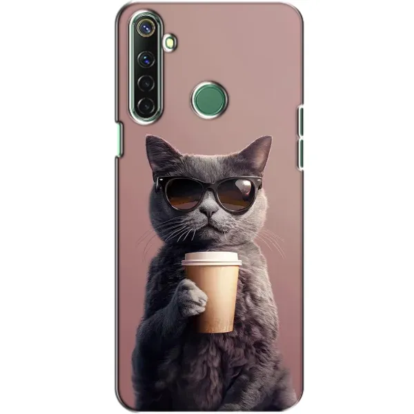 Чехол с принтом «Кот с кофе» для Realme 6i Чехол с принтом «Кот с кофе» для Realme 6i