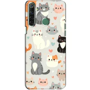 Чехол с рисунком кот на Realme 6i (Коллаж котов)