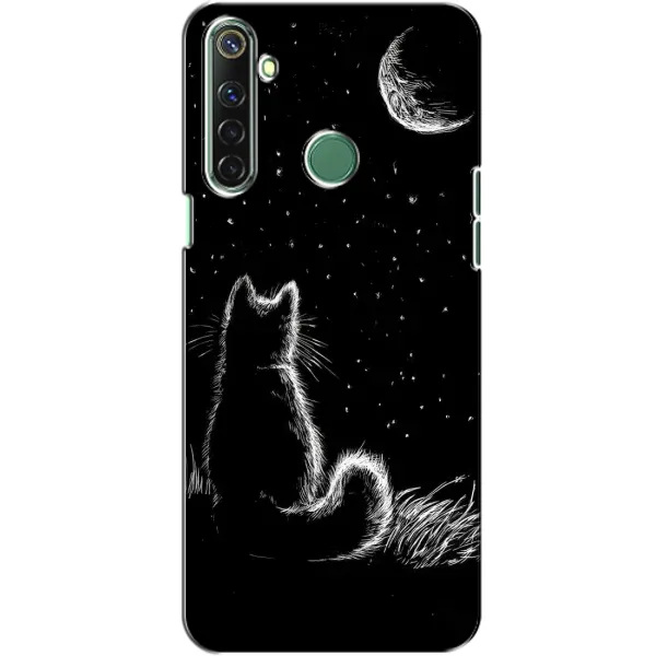 Чехол с принтом «Котик и луна» для Realme 6i
