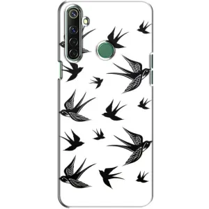 Чехол с птицами на Realme 6i (VPrint) (Ласточки)