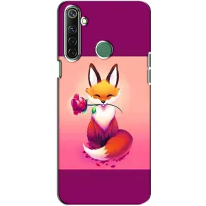 Чехлы с картинкой Лисички для Realme 6i (VPrint) (Лисичка с розочкой)