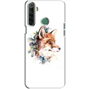 Чехлы с картинкой Лисички для Realme 6i (VPrint) (Лисичка в цветочках)